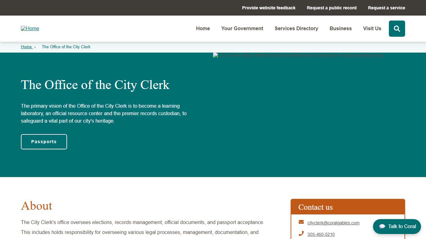 The Office of the City Clerk Coral Gables